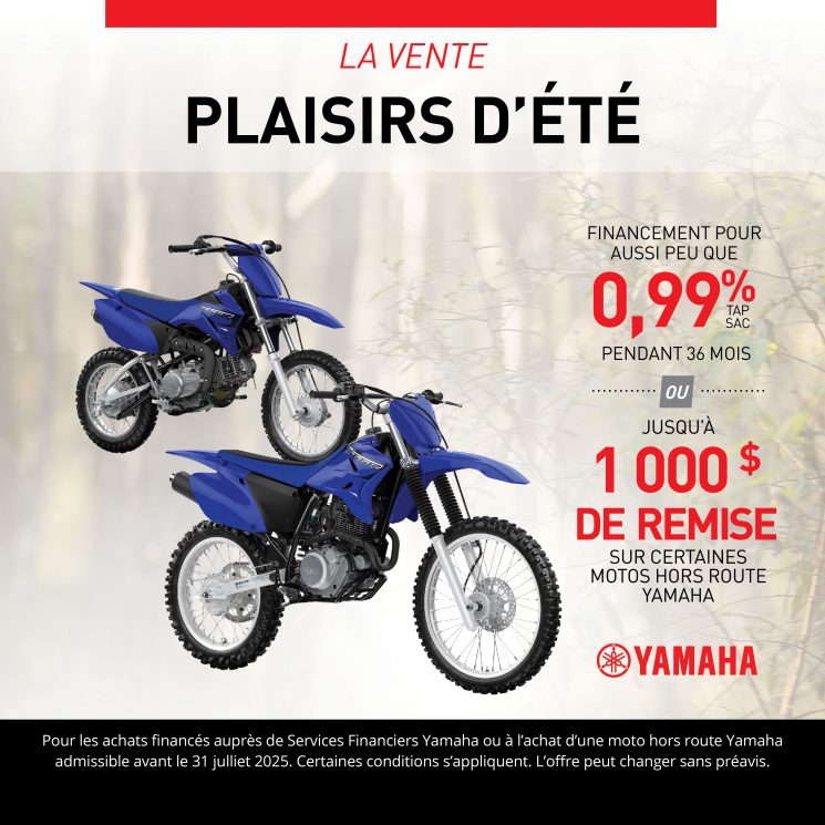 PROMOTION – MOTOCROSS – HORS-ROUTE D’AGRÉMENT – PLAISIRS D’ÉTÉ